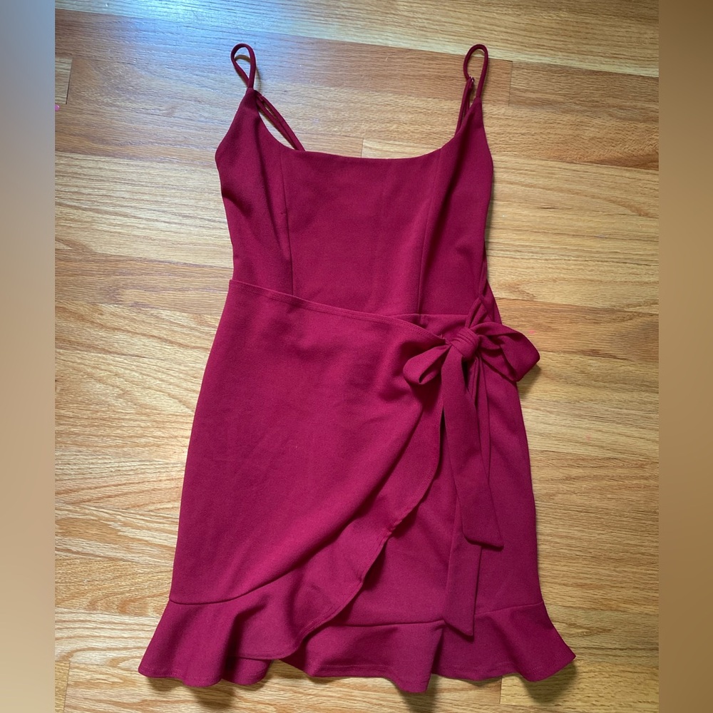 Lucy in the Sky Red Mini Sundress Spaghetti Strap
